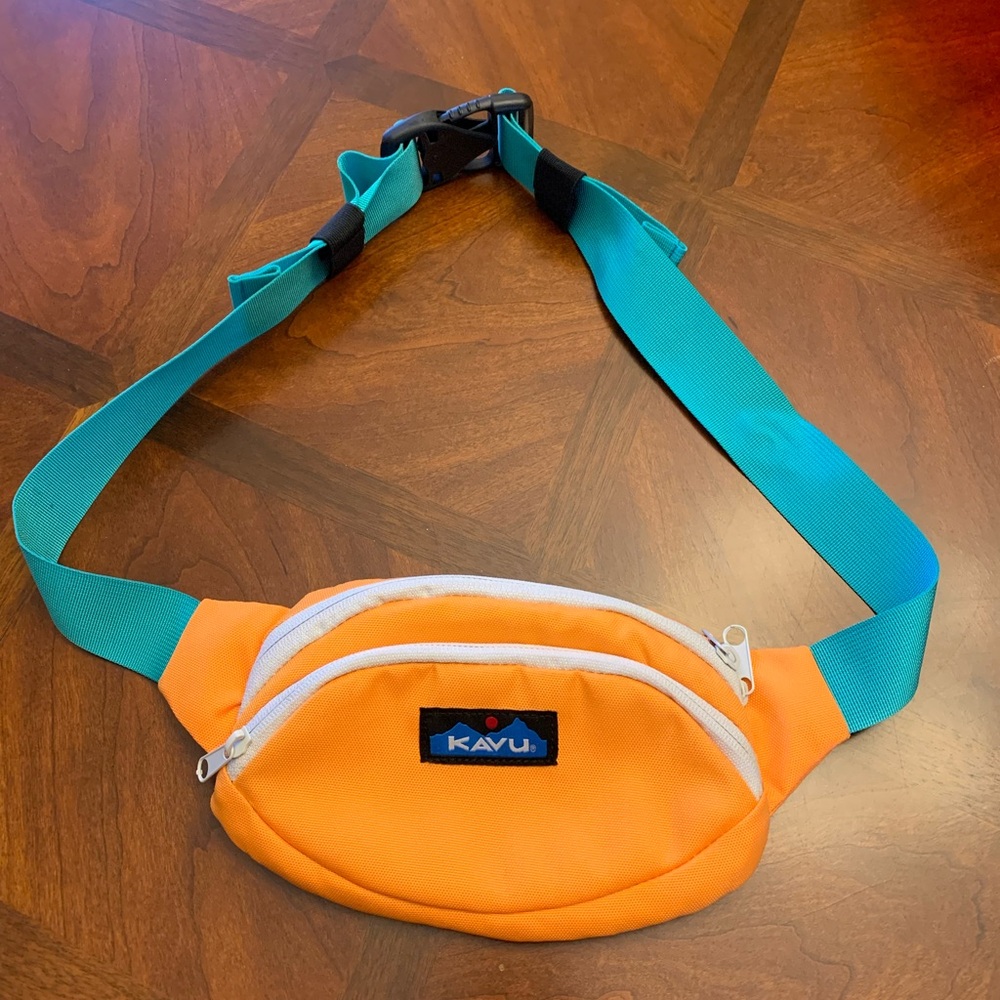 Kavu Vibrant Orange and Teal Waist Bag